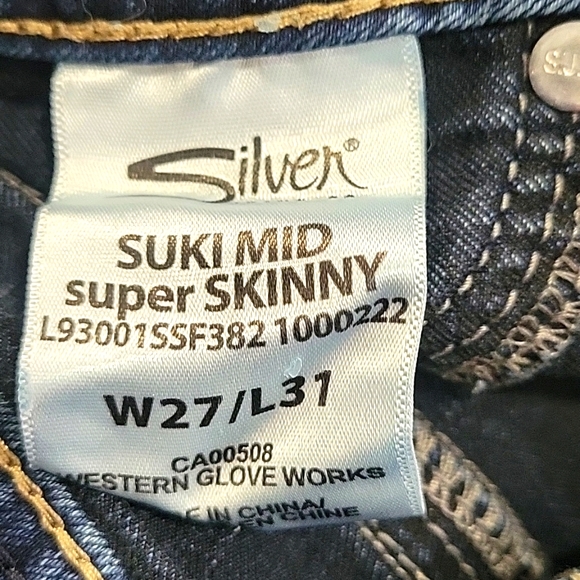 Silver Suki Mid Super Skinny Jeans - Picture 3 of 6